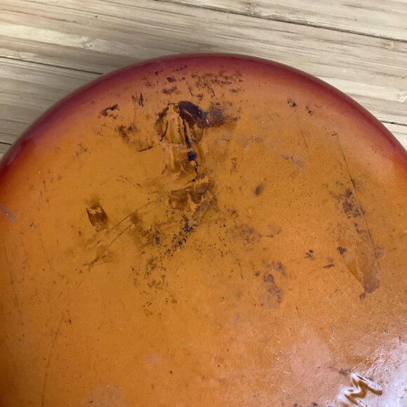 Vintage LeCreuset Flame Orange #22 Enamel Sauce Pan - Picture 9 of 13